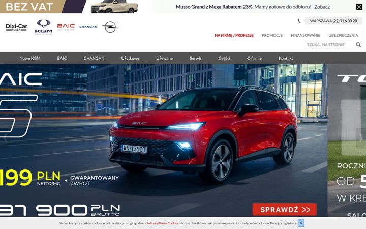 Screenshot of dixi-car.pl