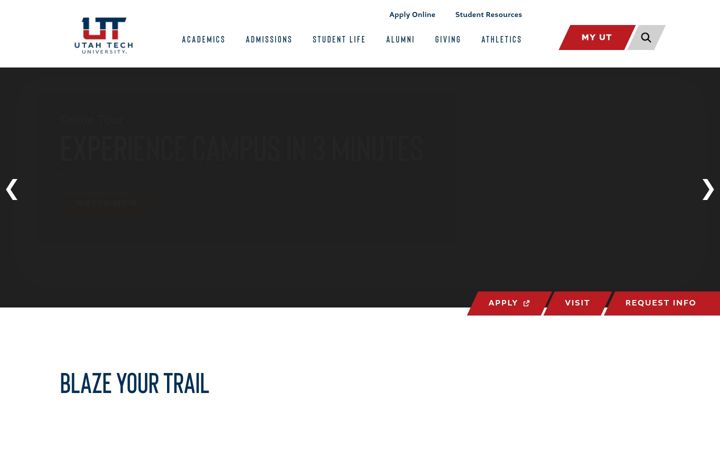 Screenshot of dixie.edu