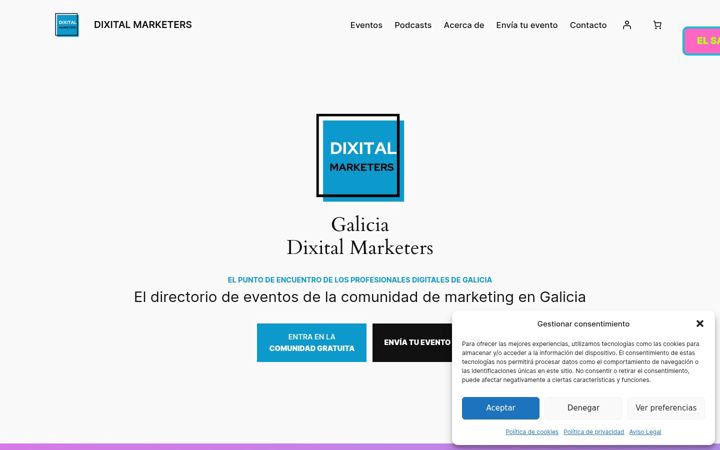 Snímek obrazovky dixitalmarketers.es