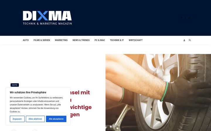 Screenshot of dixma.de
