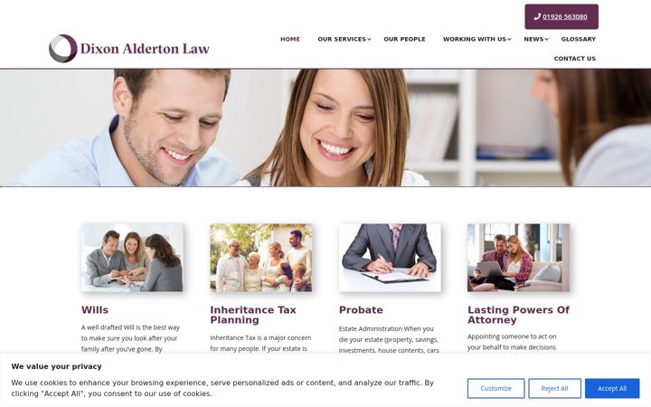 Zrzut ekranu dixonaldertonlaw.co.uk