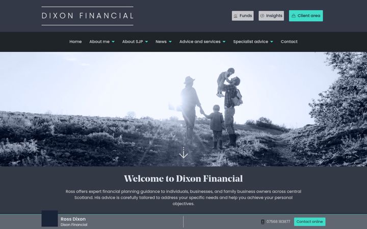 Zrzut ekranu dixonfinancialltd.co.uk