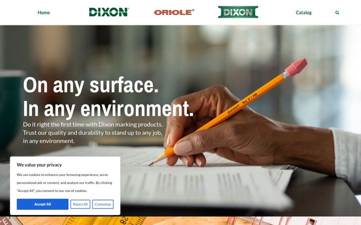 Screenshot of dixonwriting.com