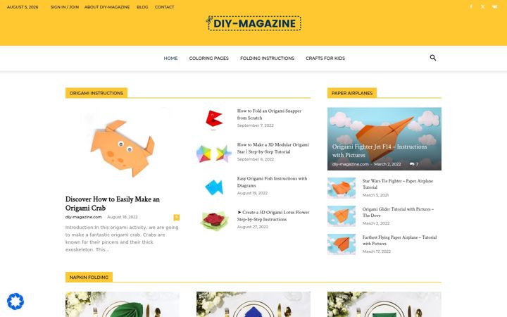 Screenshot of diy-magazine.com