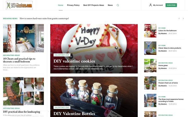 Screenshot of diy-masters.com