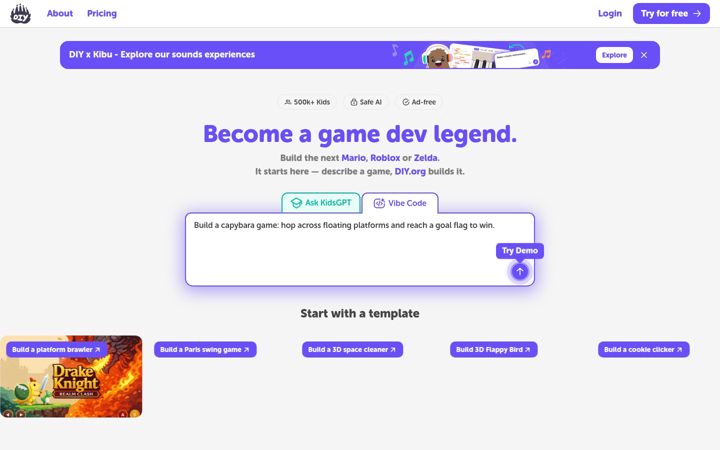 Screenshot of diy.org
