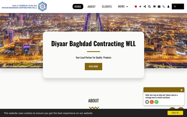 Screenshot of diyaarglobalbh.com