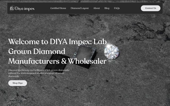 Screenshot of diyaimpex.com
