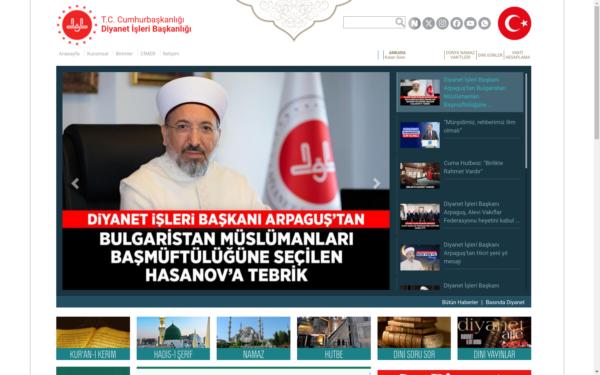 Screenshot of diyanet.gov.tr