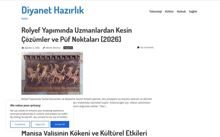 Screenshot of diyanethazirlik.com