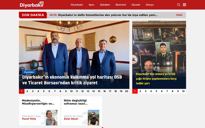 Captura de ecrã de diyarbakir.net