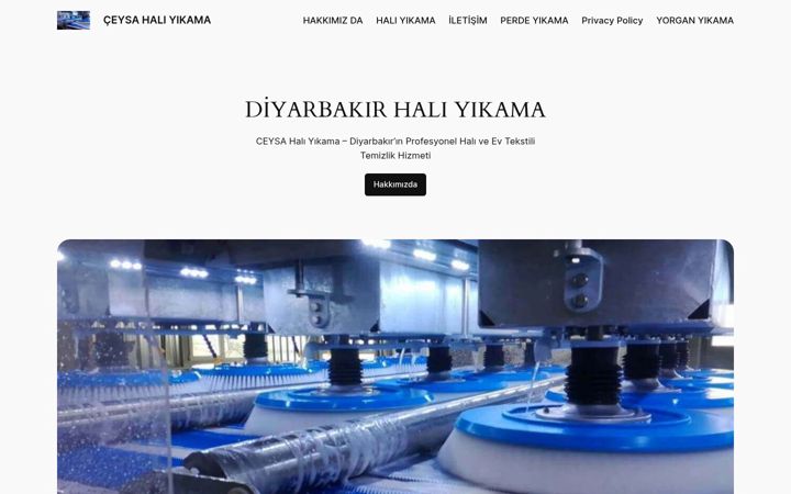 Screenshot of diyarbakirceysahaliyikama.com