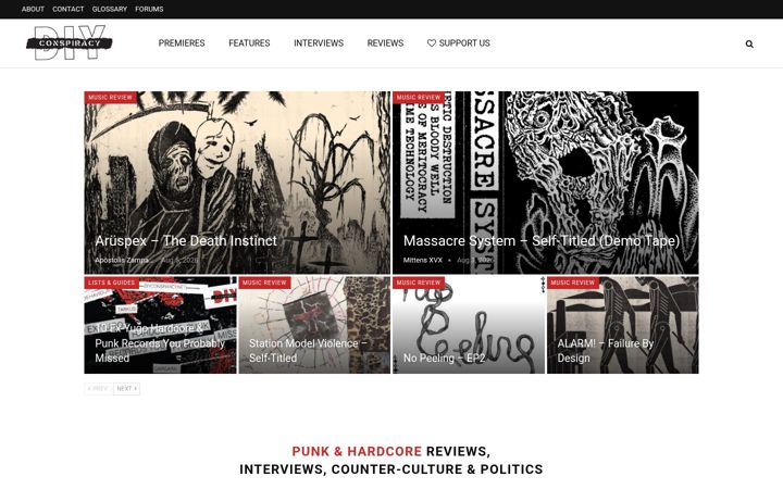 Captura de ecrã de diyconspiracy.net