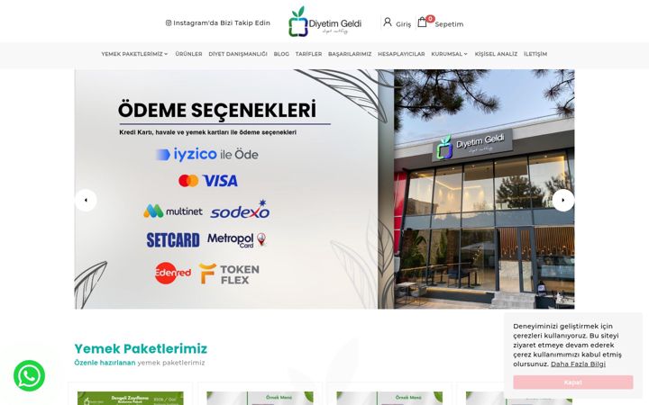 Екранна снимка на diyetimgeldi.com.tr