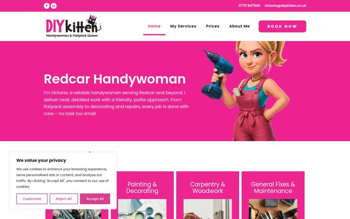 Zrzut ekranu diykitten.co.uk
