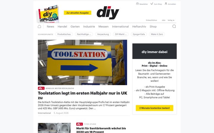 Screenshot of diyonline.de