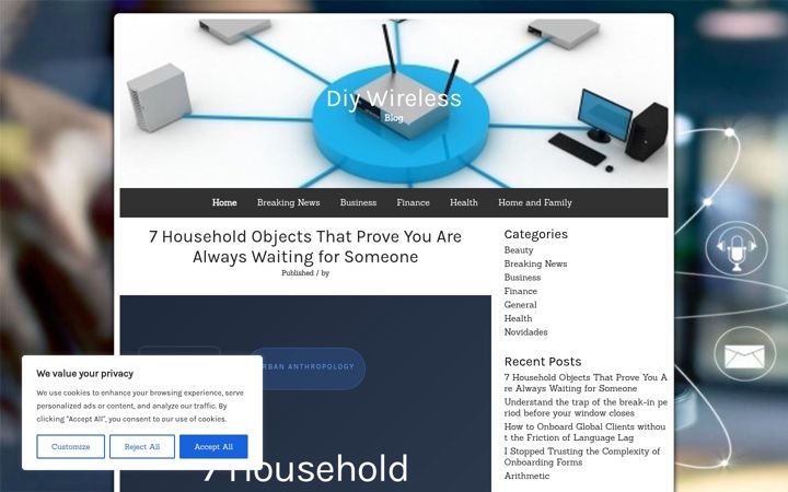 Captura de ecrã de diywireless.net