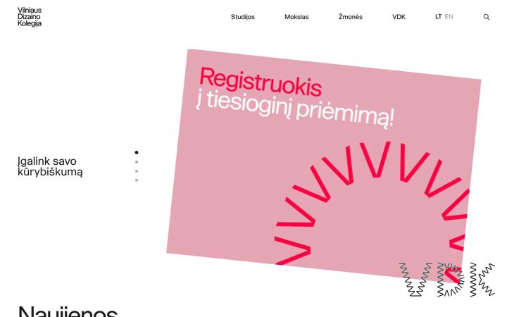 Screenshot ta' dizainokolegija.lt