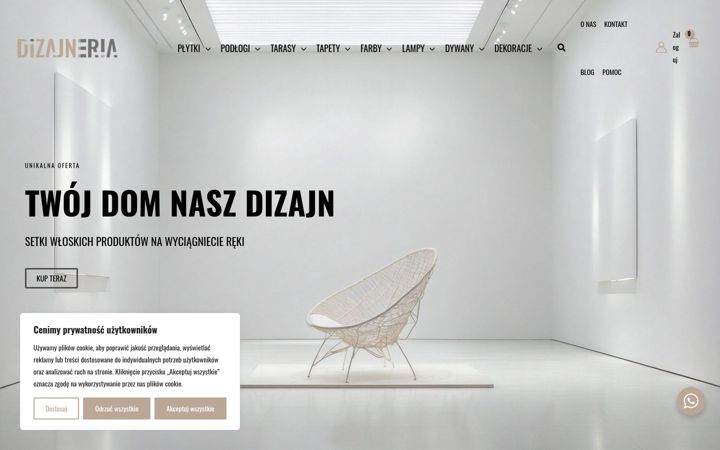 Screenshot of dizajneria.pl