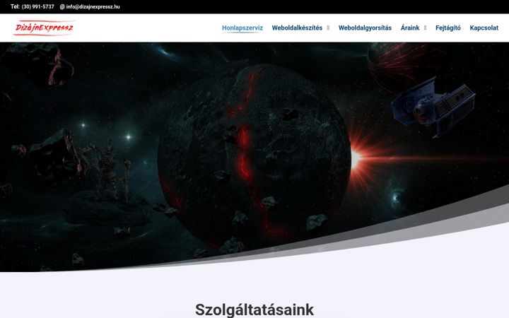 Screenshot of dizajnexpressz.hu