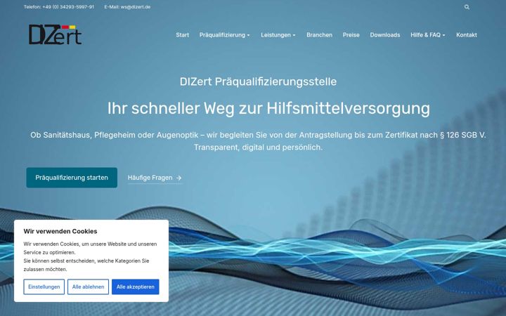 Screenshot of dizert.de