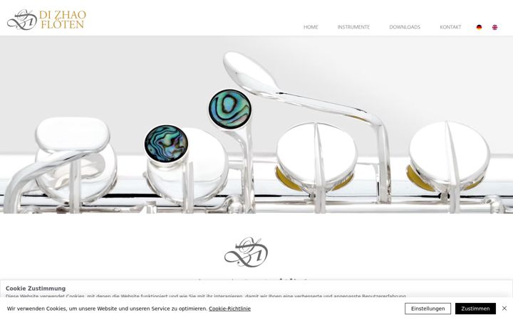 Screenshot of dizhao-floeten.de