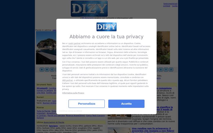 Snimka zaslona za dizy.com