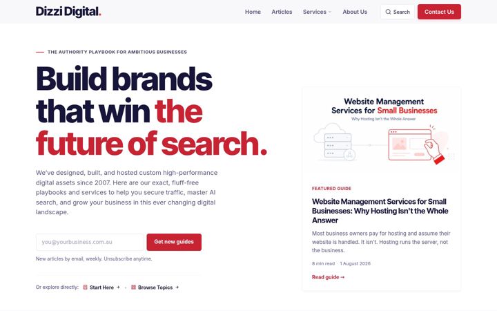 Screenshot of dizzidigital.com