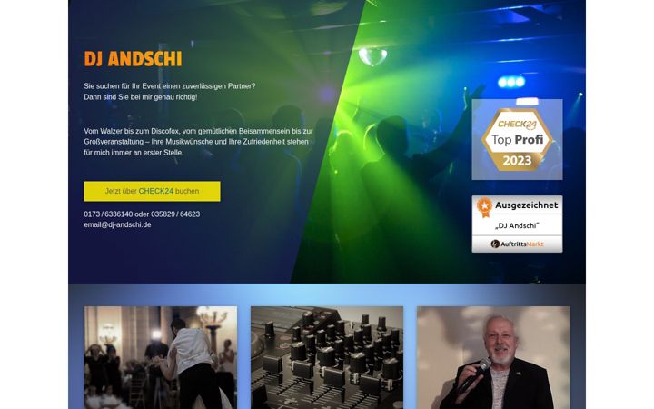 Screenshot of dj-andschi.de