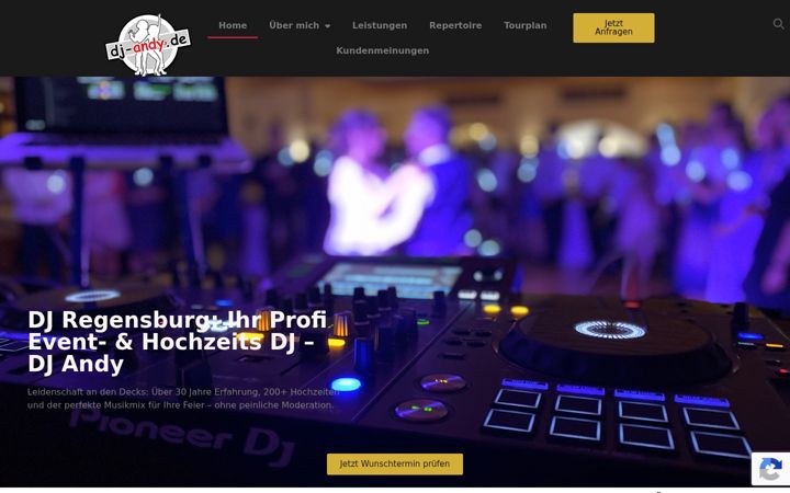 Skärmbild av dj-andy.de