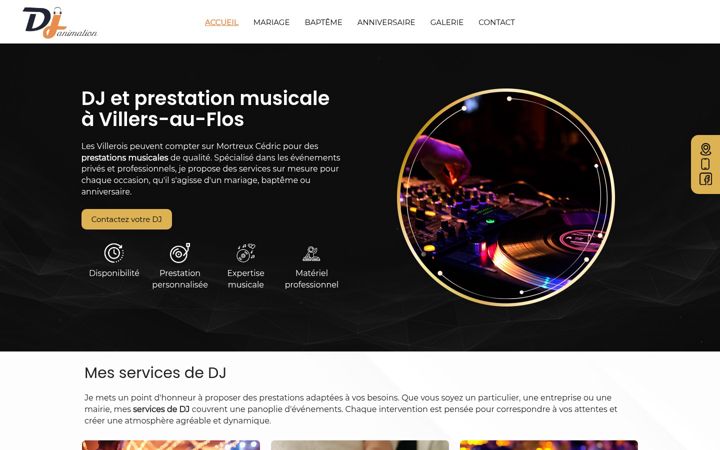Posnetek zaslona dj-animations.fr