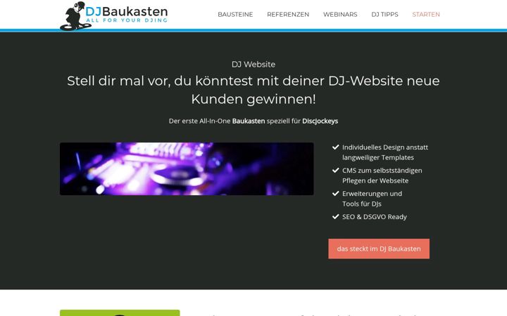 Screenshot of dj-baukasten.de