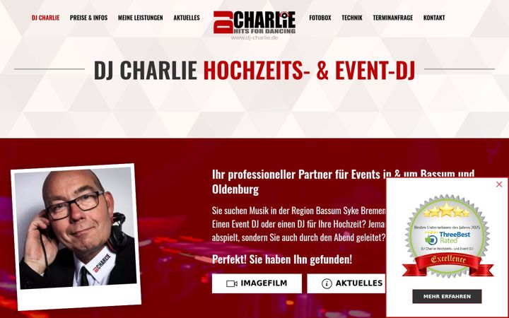Screenshot von dj-charlie.de