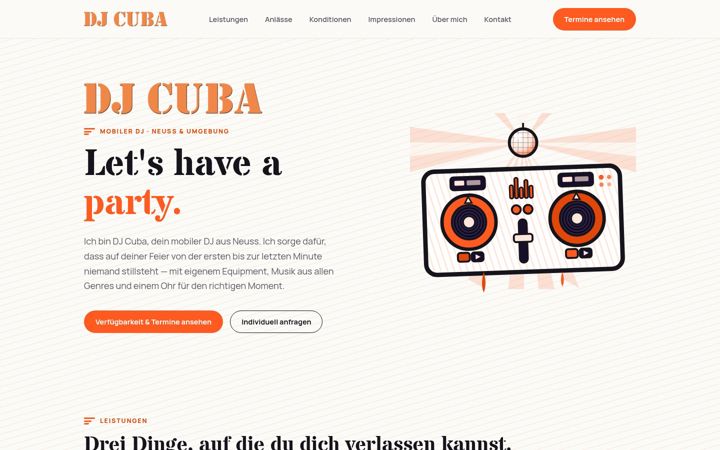 Screenshot of dj-cuba.de