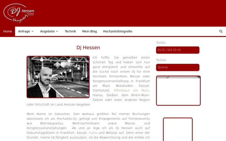 Screenshot of dj-discjockey-hessen.de