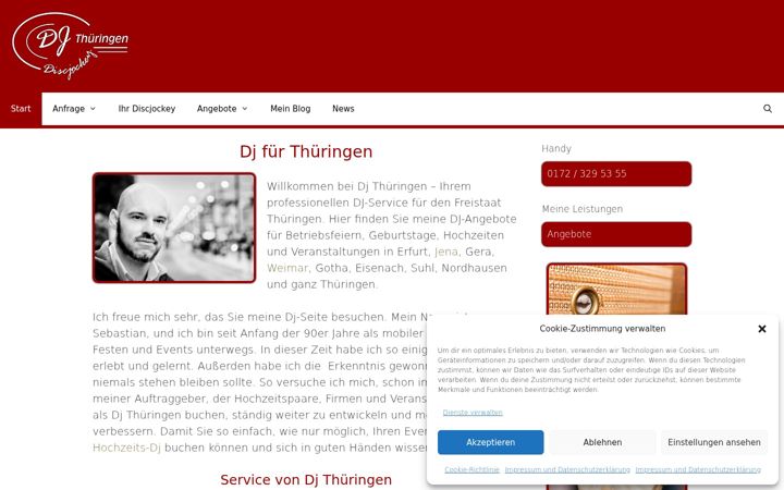 Screenshot of dj-discjockey-thueringen.de
