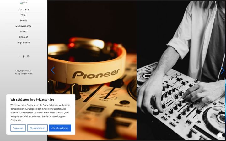 Screenshot of dj-dragon-kizz.de