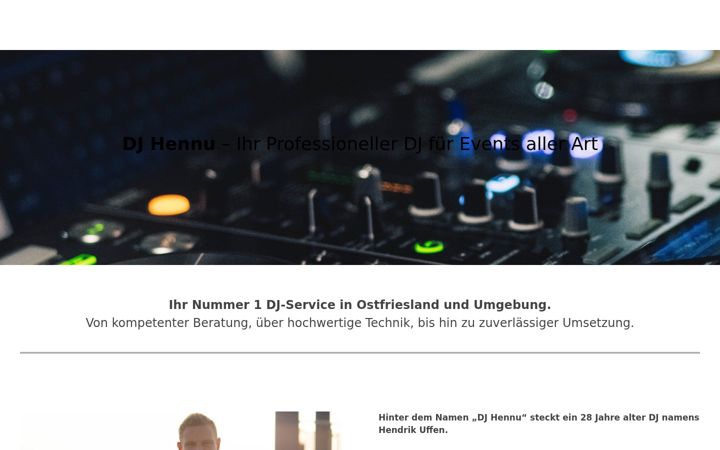 Screenshot of dj-hennu.de