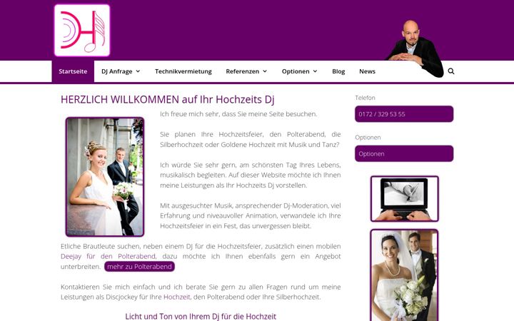 Screenshot of dj-hochzeit-buchen.de