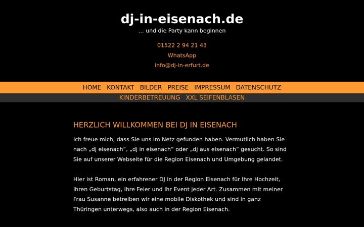 Screenshot of dj-in-eisenach.de