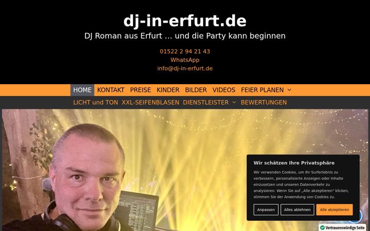 Screenshot of dj-in-erfurt.de