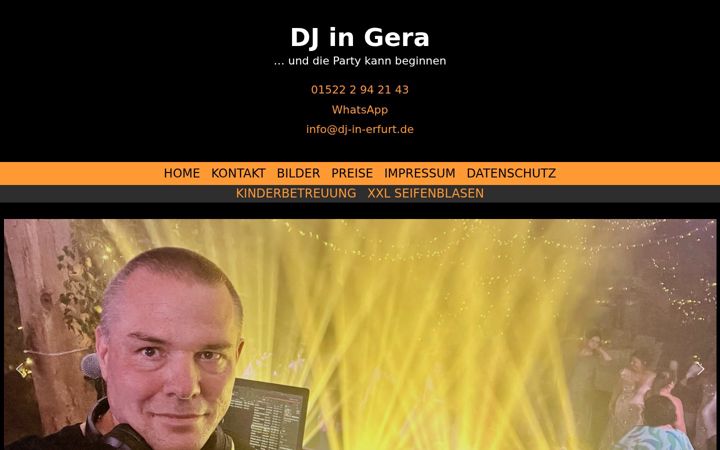 Screenshot of dj-in-gera.de
