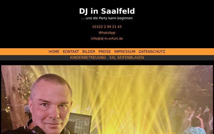 Screenshot of dj-in-saalfeld.de