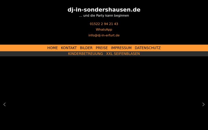 Screenshot of dj-in-sondershausen.de