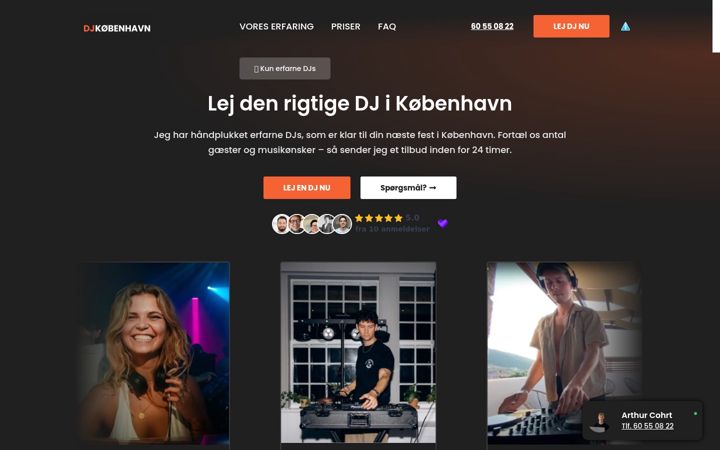 Captura de pantalla de dj-kobenhavn.dk