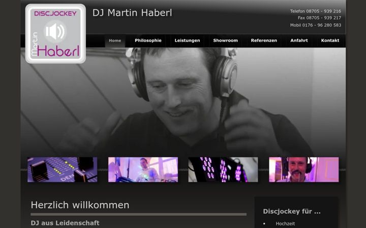 Screenshot of dj-martin-haberl.de