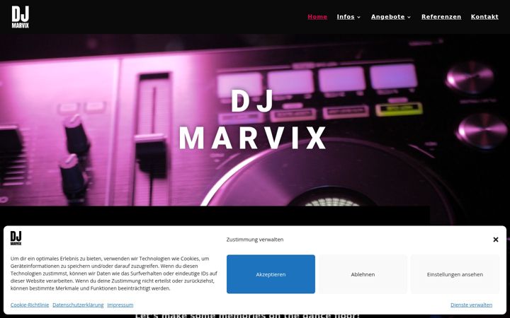 Screenshot of dj-marvix.de