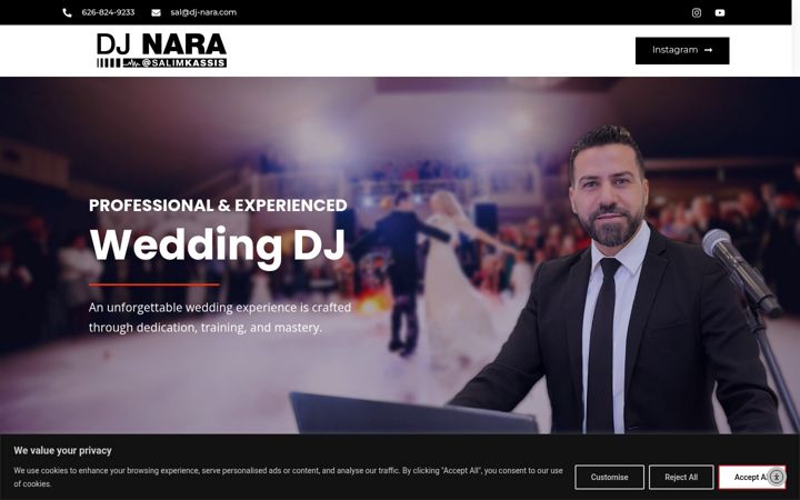 Screenshot of dj-nara.com