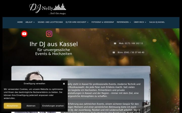 Screenshot of dj-nelly.de