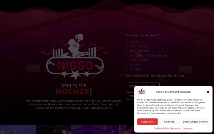 Screenshot of dj-niggo.de